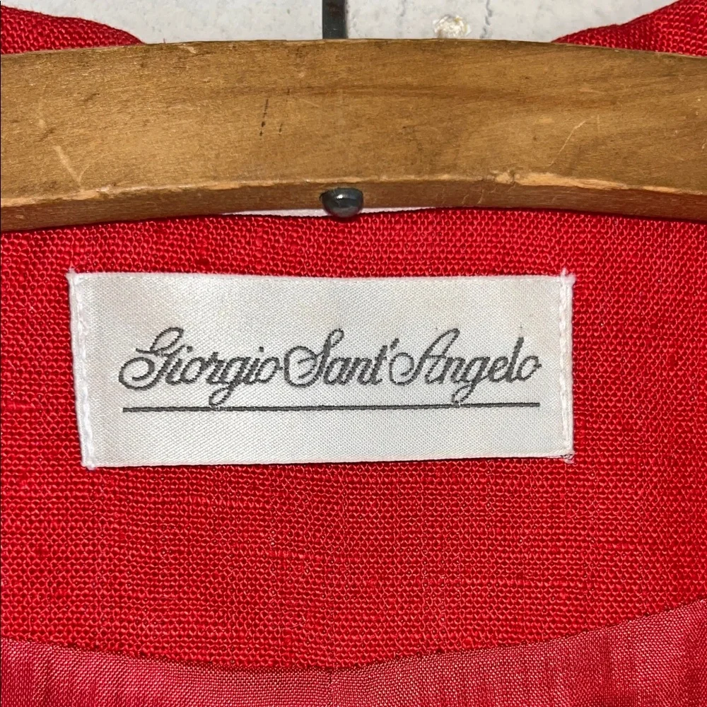 Elegant Red Women's Linen‎ Blazer 10 EUC
